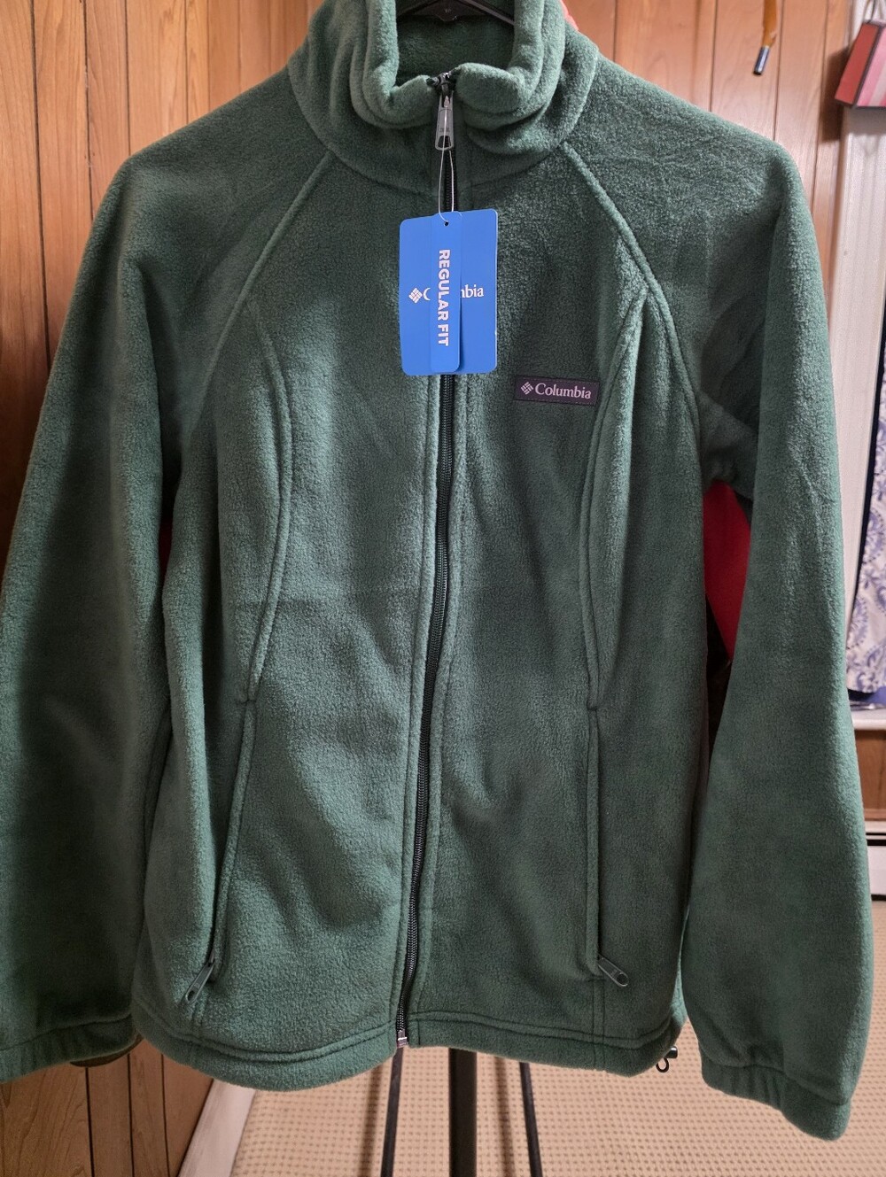 NWT Columbia Womens' Green Fleece Jacket - Regular Fit